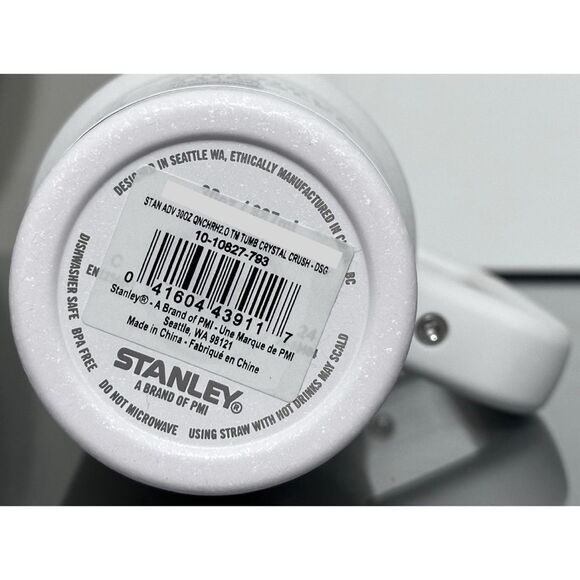 Stanley‎ Quencher H2.0 FlowState Tumbler 30oz, CRYSTAL CRUSH WHITE - Picture 5 of 5
